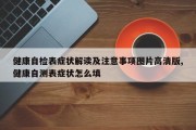 健康自检表症状解读及注意事项图片高清版,健康自测表症状怎么填