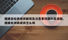 健康自检表症状解读及注意事项图片高清版,健康自测表症状怎么填