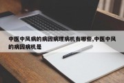 中医中风病的病因病理病机有哪些,中医中风的病因病机是