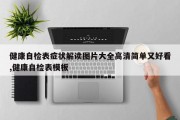 健康自检表症状解读图片大全高清简单又好看,健康自检表模板